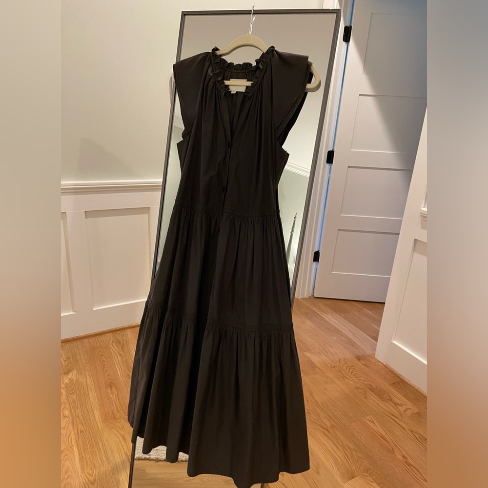 Brochu Walker Santorini Midi Dress washed black color size M